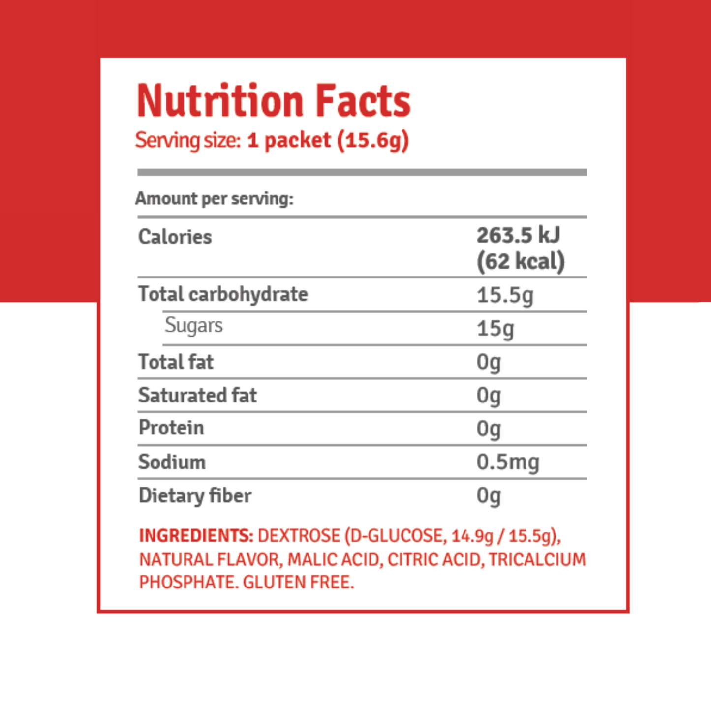 Elovate 15 Slimpaks – Fast-Acting Glucose Powder for Quick Energy & Low Blood Sugar Support – Portable, FSA/HSA Eligible, Natural Fruit Variety (10 Pack)