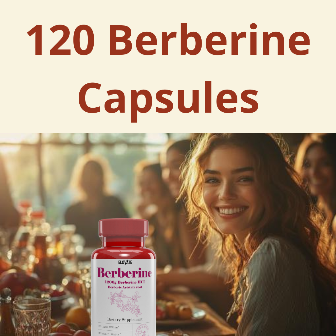 Berberine 120 Capsules – High-Potency Herbal Supplement for Blood Sugar Balance, Metabolism & Heart Health – Fast-Acting, High Absorption, 1200mg – Natural Daily Wellness Support for Men & Women (120-Day Supply)