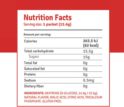 Elovate 15 Slimpaks Fast Acting Glucose Powder Packet for Quick Energy Boost, Portable and Convenient Alternative to Gels & Tablets, FSA/HSA Eligible Dextrose Powder Stick in Natural Black Cherry Flavor, Easy-to-Carry, 10 Pack for Low Blood Sugar Support
