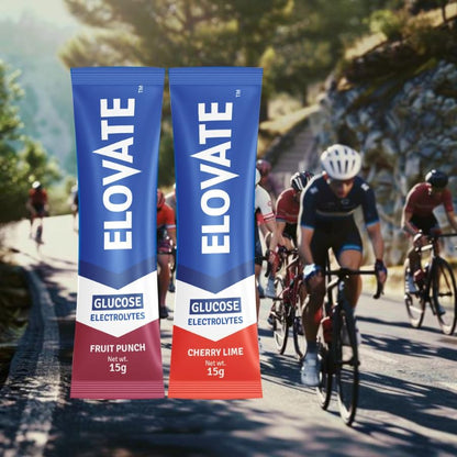Elovate Glucose Pack – 20-Count Fast-Acting Black Cherry Glucose & Electrolytes for Energy & Recovery