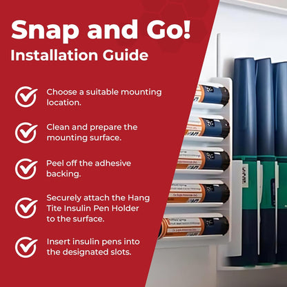 Elovate 15 Insulin Pen Holder for Fridge - Insulin Pen Refrigerator Storage Organizer (6.75" x 5.25")