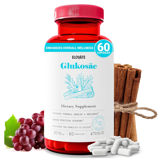 Elovate 15 Glukosae with Guggul Extract, Biotin, Banaba Leaf, Ceylon Cinnamon, and Glucose Support - Fast Acting Natural Herbal Capsules for Blood Sugar, Metabolism, Insulin Support, and Daily Wellness for Men & Women - 1300mg, 90 Capsules (60-Day Supply)