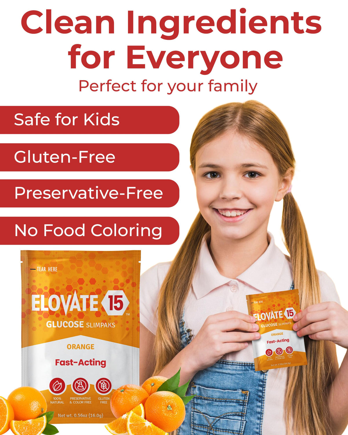 Elovate 15 Fast Acting Glucose Packets - Quick Dissolving, Gluten-Free 15g of Powder Packets Energy Dips - Oral Dextrose Powder for Kids & Adults, Hypoglycemia (12 x Watermelon)