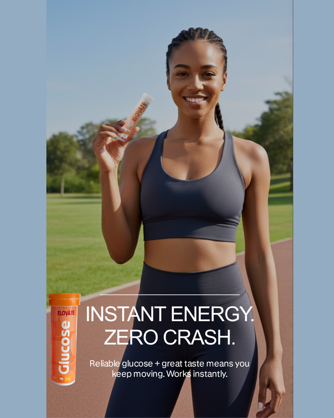 ELOVATE Fast-Acting Glucose Tablets, Raspberry Flavor – 4g Glucose Each, Gluten-Free, Fat-Free – 8 Tubes (80 Count) – Quick Energy Supplement