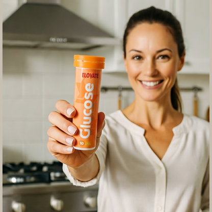 ELOVATE Fast Acting Glucose Tablets – 4g per Tablet, Multiflavor (Peach & Raspberry) – Gluten Free, Fat Free, 8 Tubes (80 Count) – Quick Dissolving Energy Supplement