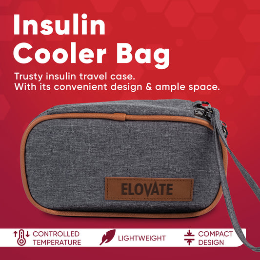 Elovate 15 - Insulin Cooler Travel Case - Medical Travel Cooler for Medication, Care Organizers & Travel Kits, Travel Medication Cooler, Cooler Medicine Travel - Perfect for Travel and Daily Use