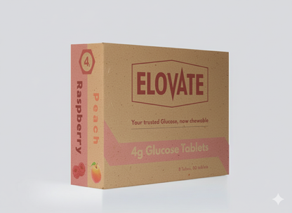 ELOVATE Fast Acting Glucose Tablets – 4g Each, Raspberry Flavor – Gluten Free, Fat Free, 8 Tubes (80 Count) – Quick Dissolving Energy Supplement (80, Raspberry)