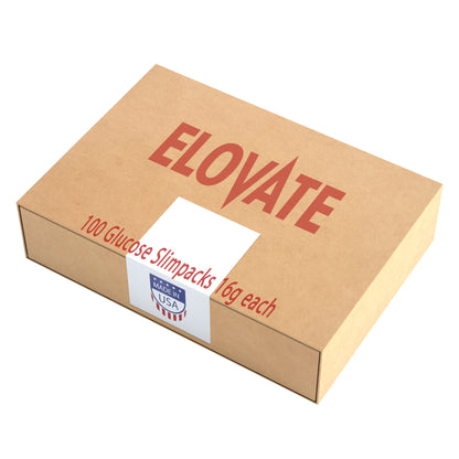 Elovate 15 Slimpaks Fast Acting Glucose Powder Packet for Quick Energy Boost, Portable and Convenient Alternative to Gels & Tablets, FSA/HSA Eligible Dextrose Powder Stick in Natural Strawberry Flavor, Case Pack (100 Count) for Low Blood Sugar Support