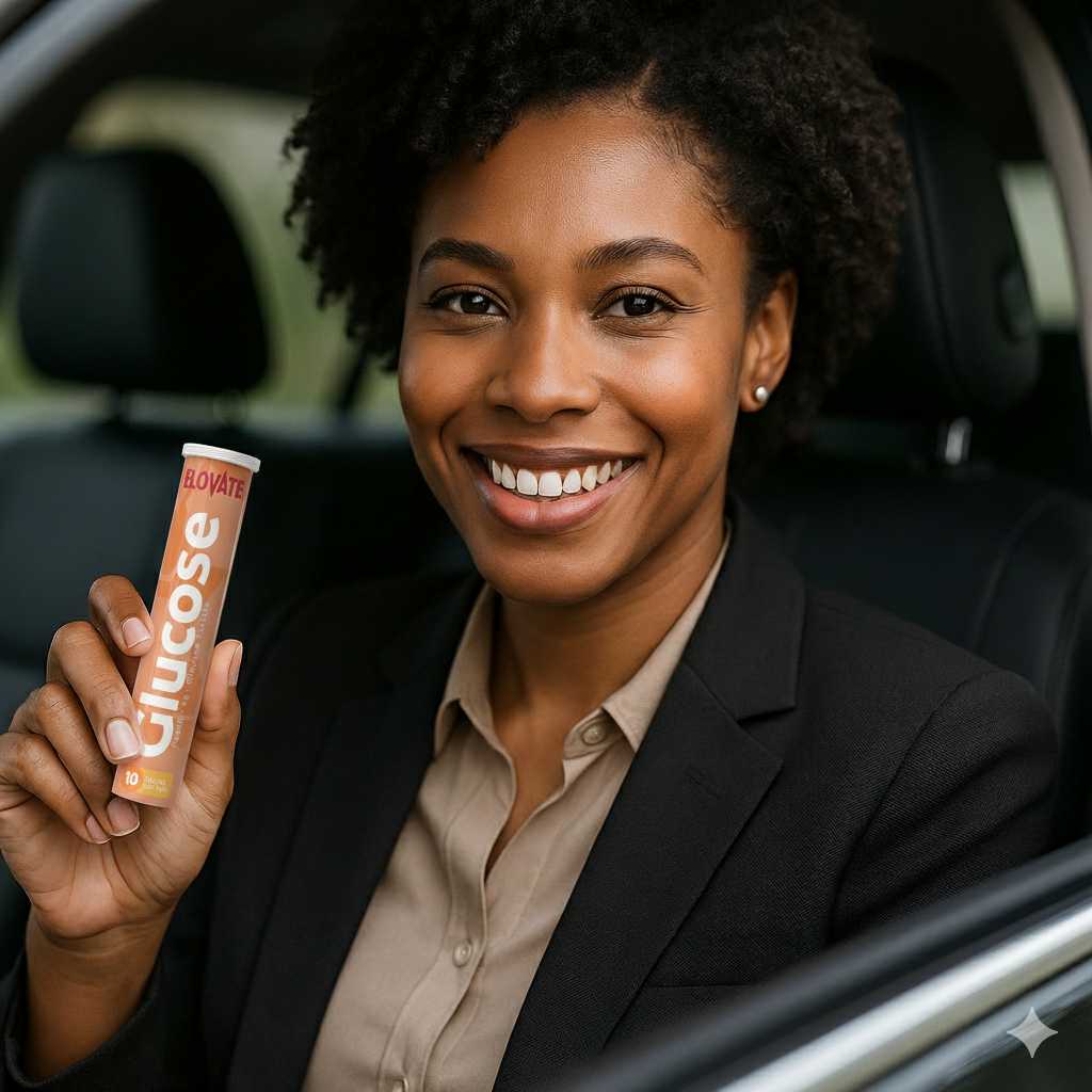 ELOVATE Fast-Acting Glucose Tablets, Raspberry Flavor – 4g Glucose Each, Gluten-Free, Fat-Free – 8 Tubes (80 Count) – Quick Energy Supplement