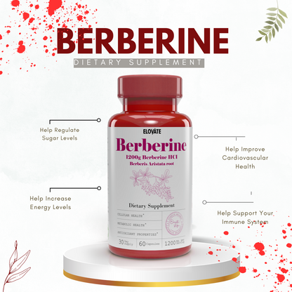 Berberine 1200mg – High-Potency Herbal Supplement for Blood Sugar, Metabolism & Heart Health (120 Capsules)