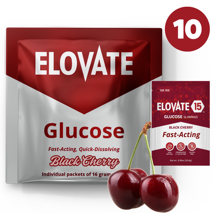 Elovate 15 Slimpaks Fast Acting Glucose Powder Packet Convenient Alternative to Gels & Tablets FSA/HSA Eligible Dextrose Powder Stick