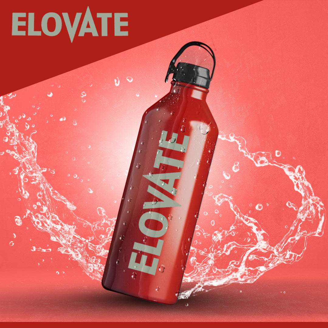 ELOVATE - 17 oz Aluminum Water Bottle - BPA Free Uninsulated Water Aluminum Bottle - Lightweight & Durable Aluminum Bottles for Sports, Hiking, Travel - Reusable Water Bottle for Hydration