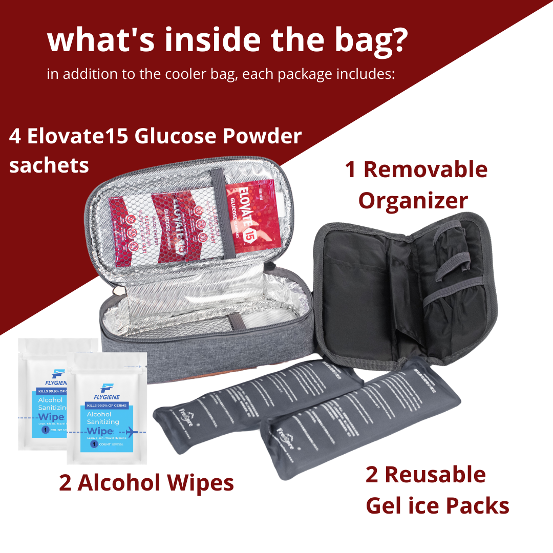 Elovate 15 - Insulin Cooler Travel Case - Medical Travel Cooler for Medication, Care Organizers & Travel Kits, Travel Medication Cooler, Cooler Medicine Travel - Perfect for Travel and Daily Use